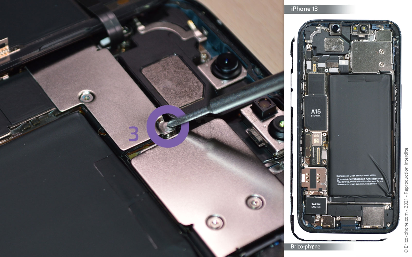 Changement d'écran sur iPhone 13 photo 2