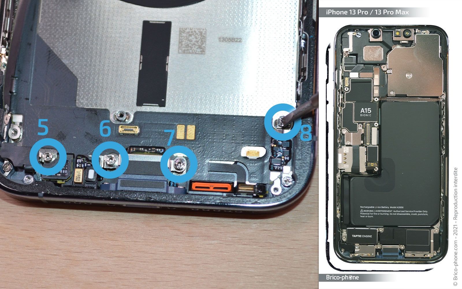 Changement du connecteur de charge sur iPhone 13 Pro photo 1