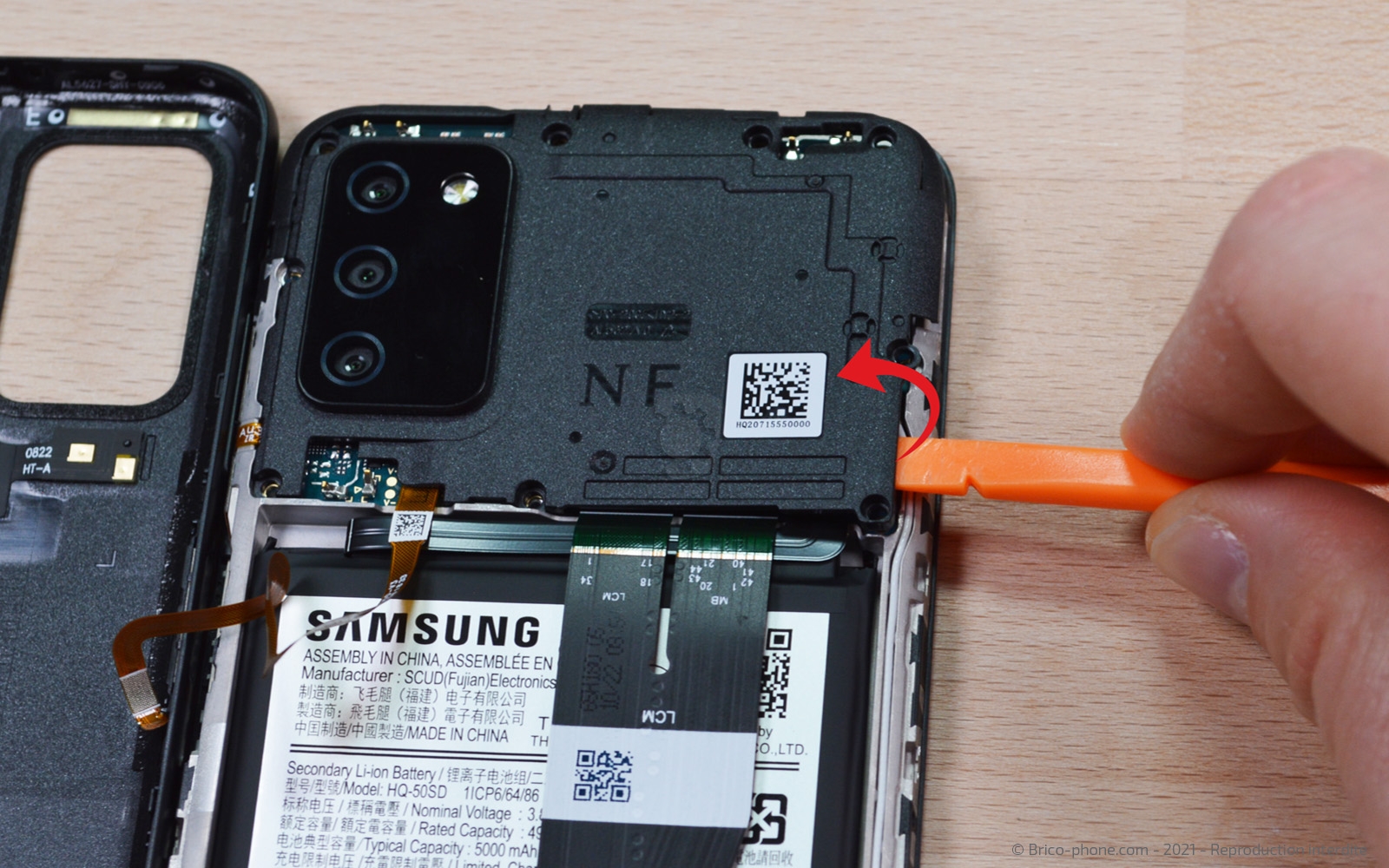 Changement batterie sur Galaxy A03s photo 2