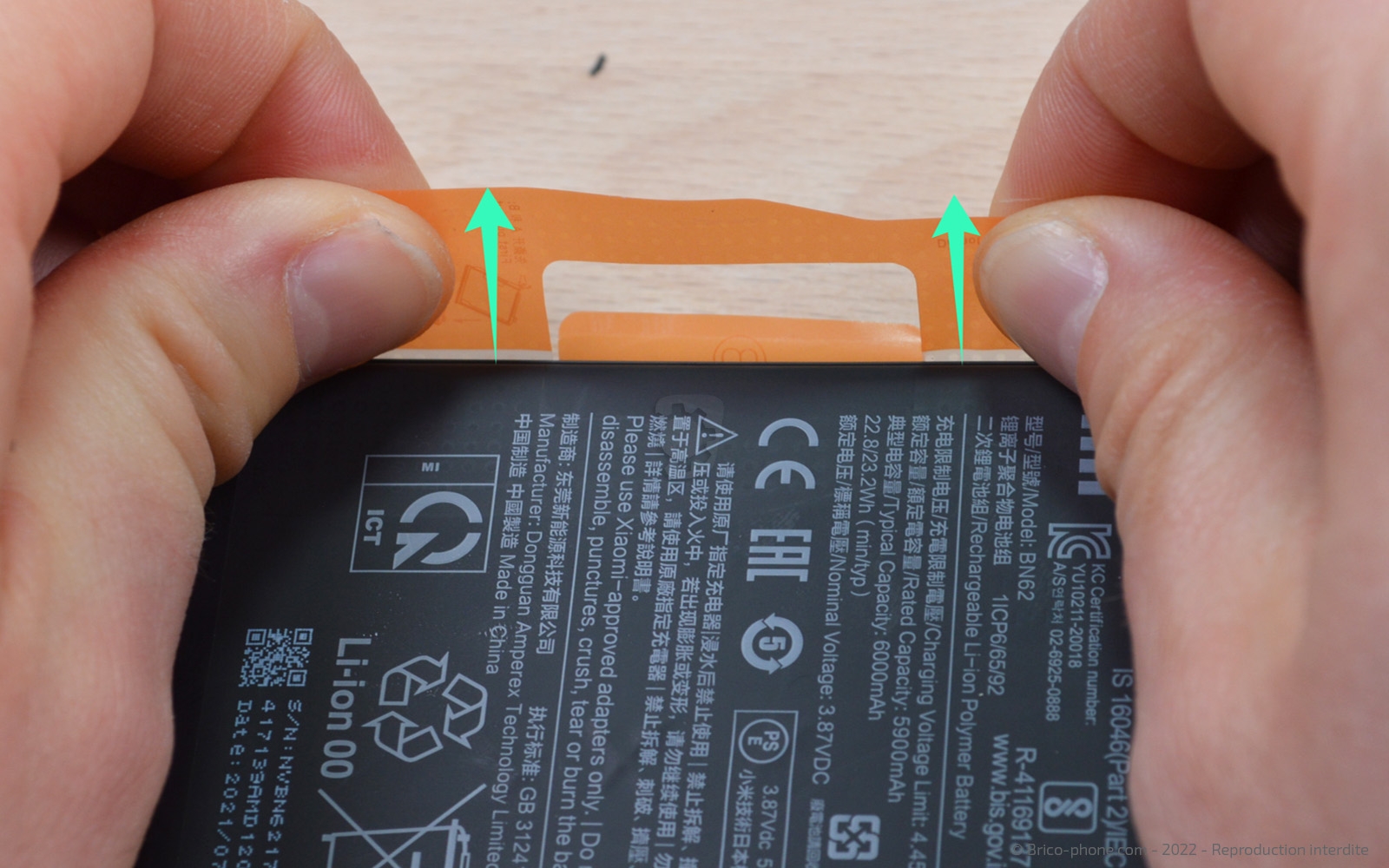 Changement de batterie sur Poco M3 photo 3