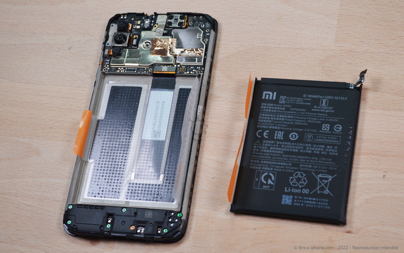 Changement de batterie sur Poco M3 photo 4