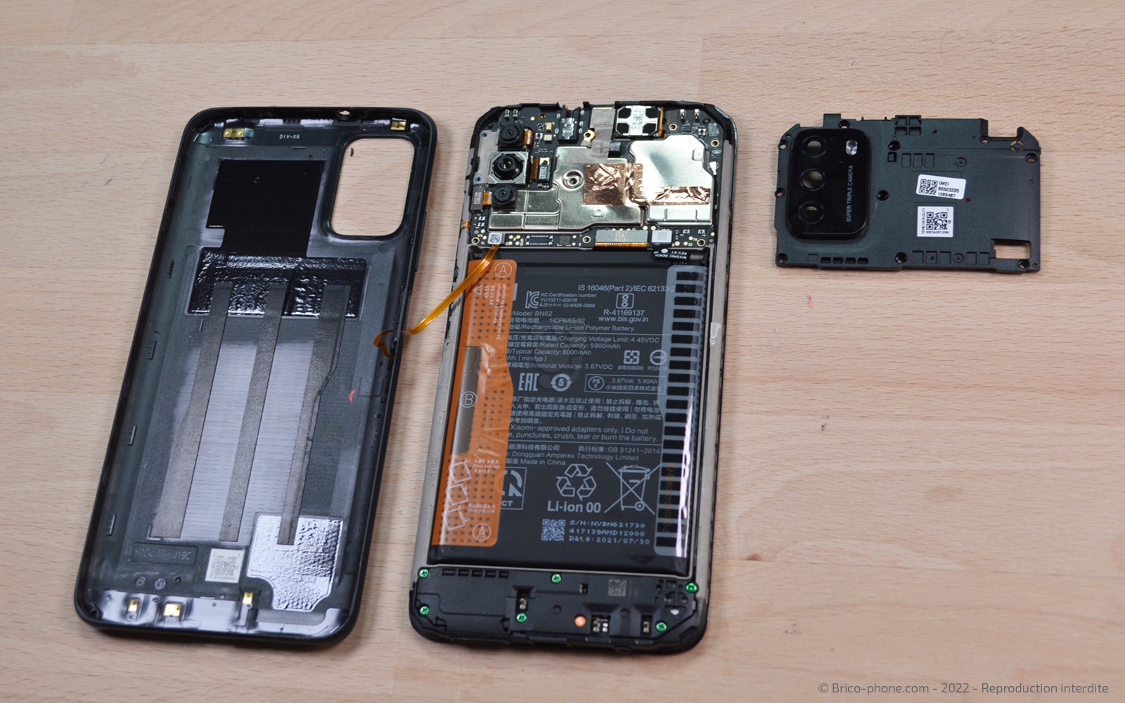 Changement de batterie sur Poco M3 photo 4