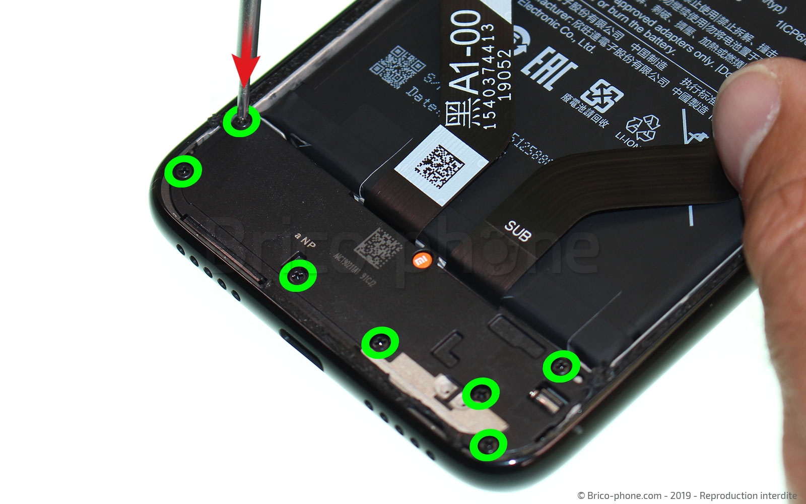 Changement de batterie sur Redmi Note 7 photo 1