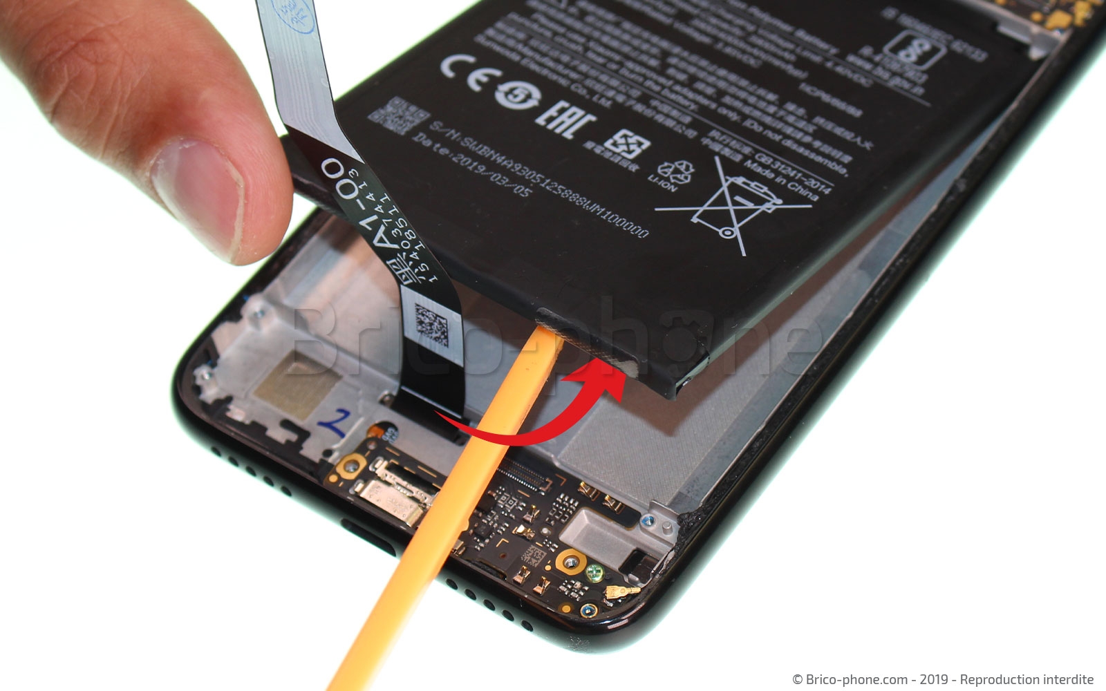 Changement de batterie sur Redmi Note 7 photo 1