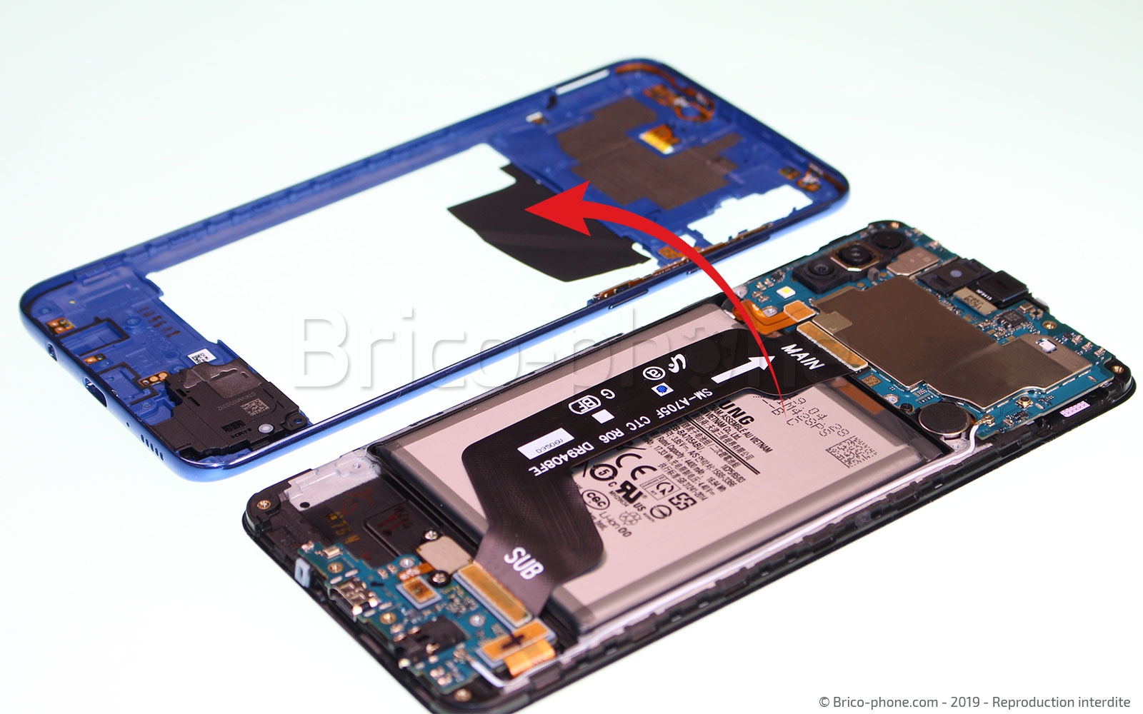 Démontage complet sur Galaxy A70 photo 4