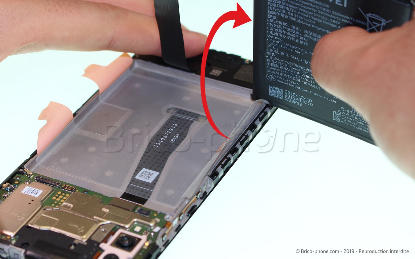 Changement d'écran vitre et LCD sur P Smart 2019 photo 2