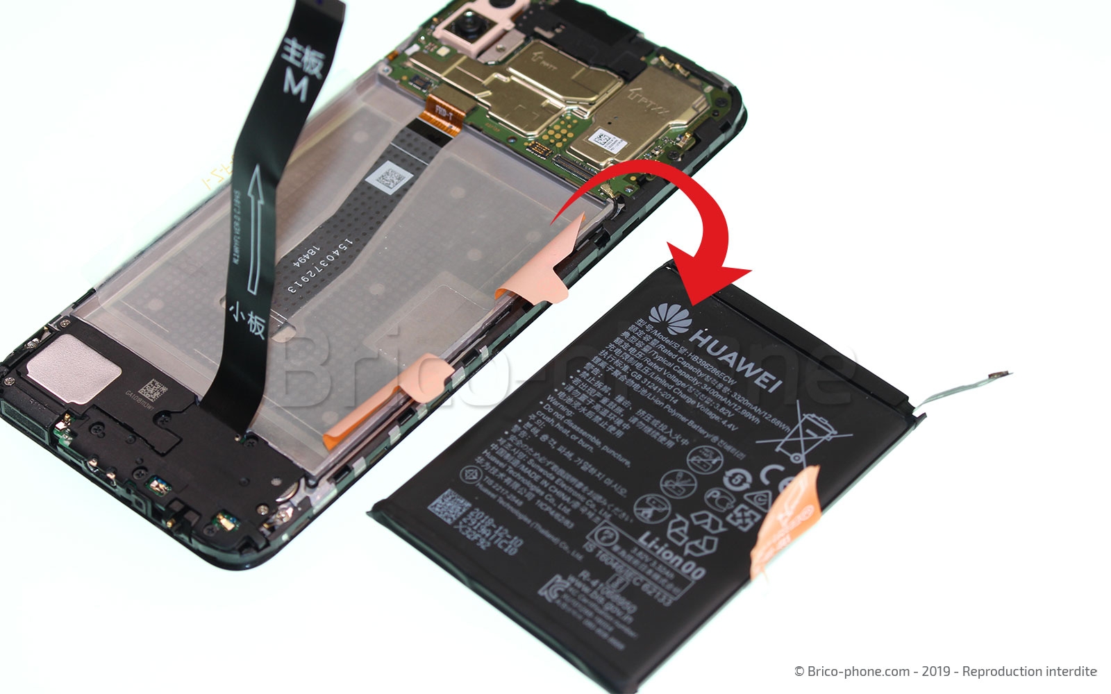 Changement d'écran vitre et LCD sur P Smart 2019 photo 3