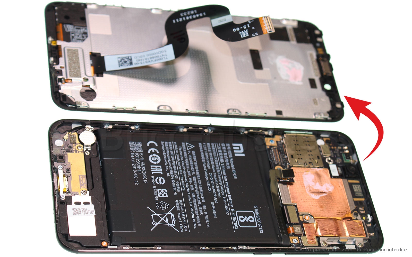 Démontage complet sur Mi A2 photo 3