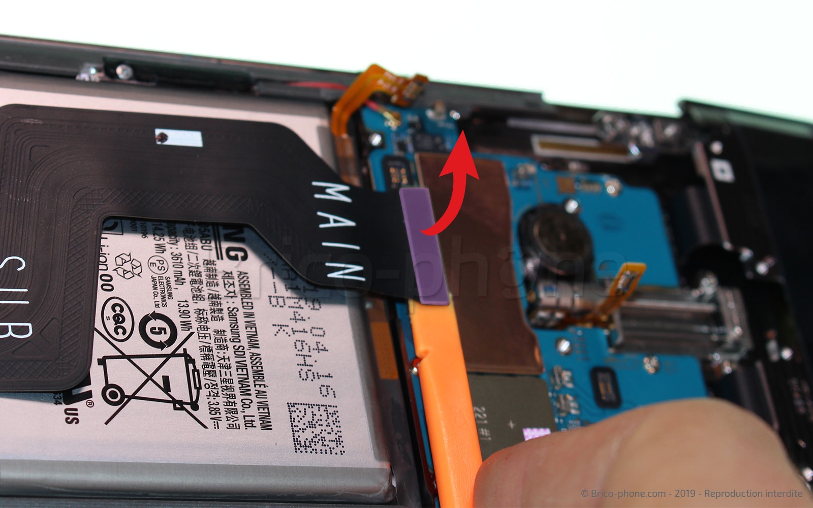 Changement de bloc écran avec châssis sur Galaxy A80 photo 2