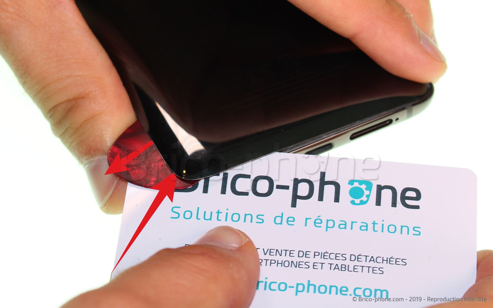 Changement de bloc écran avec châssis sur Galaxy A80 photo 2