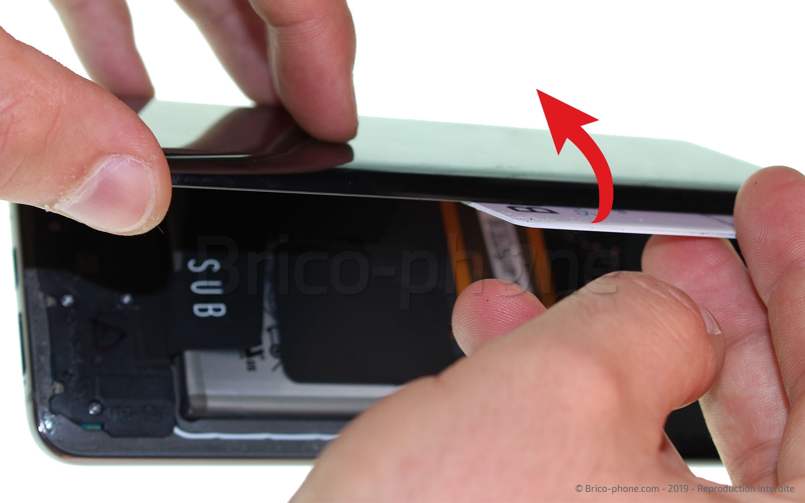 Changement de bloc écran avec châssis sur Galaxy A80 photo 3