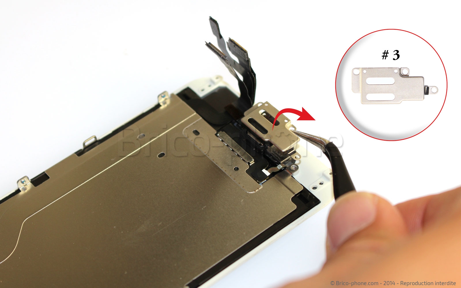 Changement du haut-parleur interne sur iPhone 6 photo 3