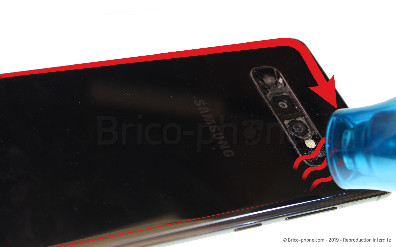 Changement de bloc écran avec châssis sur Galaxy S10 Plus photo 2