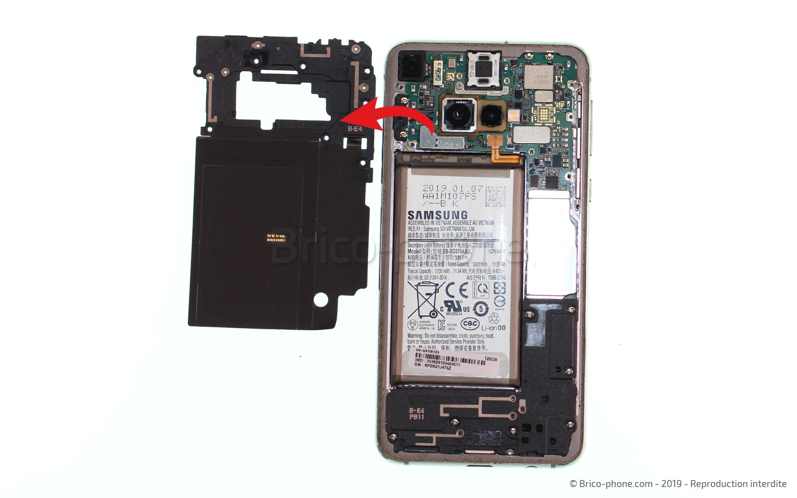 Changement de batterie sur Galaxy S10e photo 4