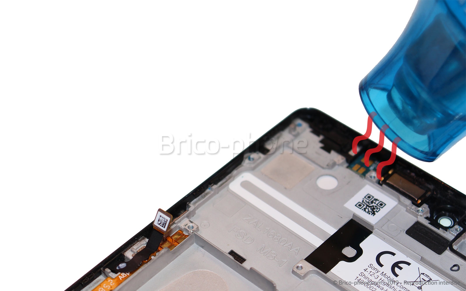 Changement du bloc écran avec châssis sur Xperia L3 - L3 Dual photo 3