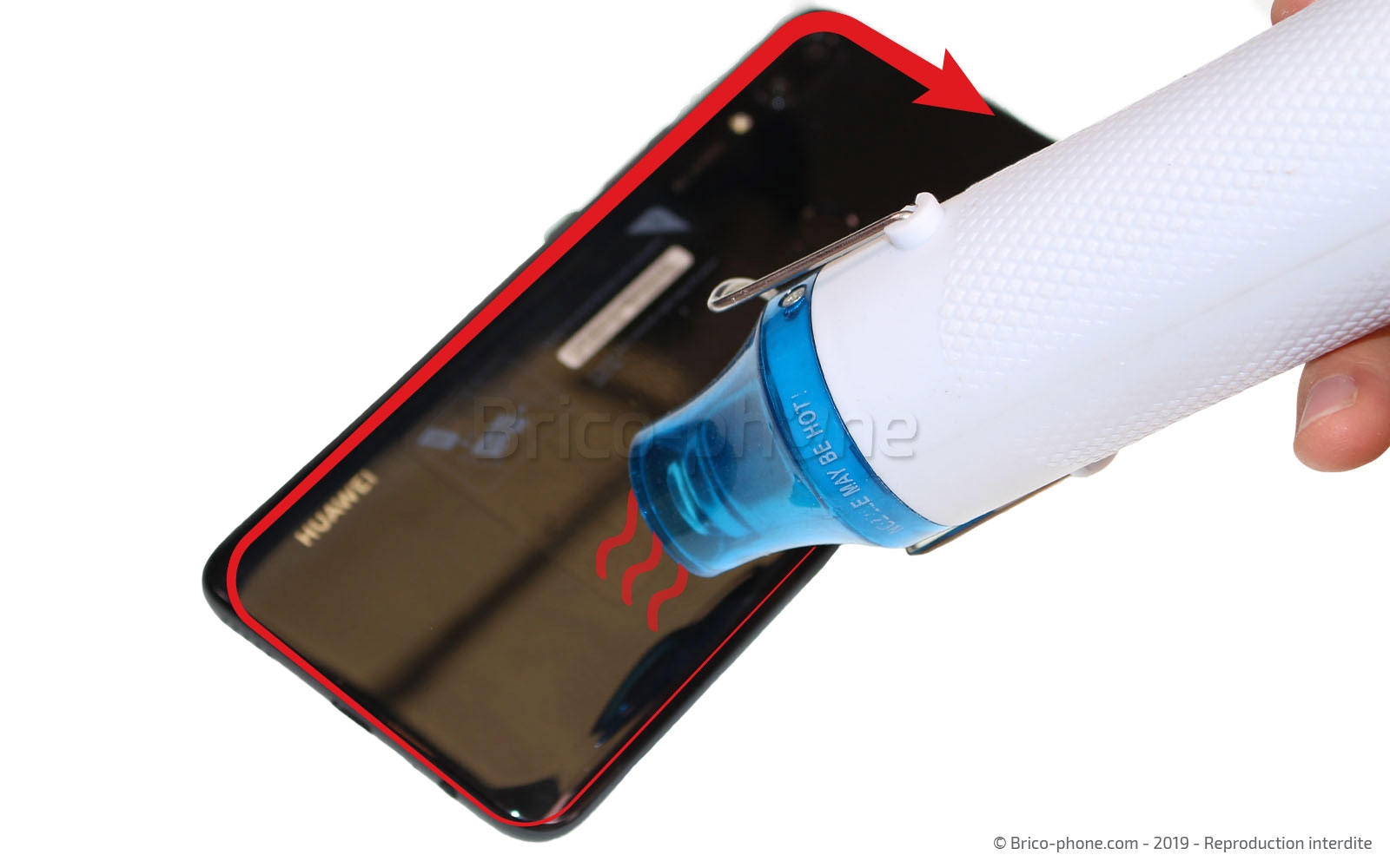 Changement du bloc écran complet avec batterie sur P Smart Z photo 2