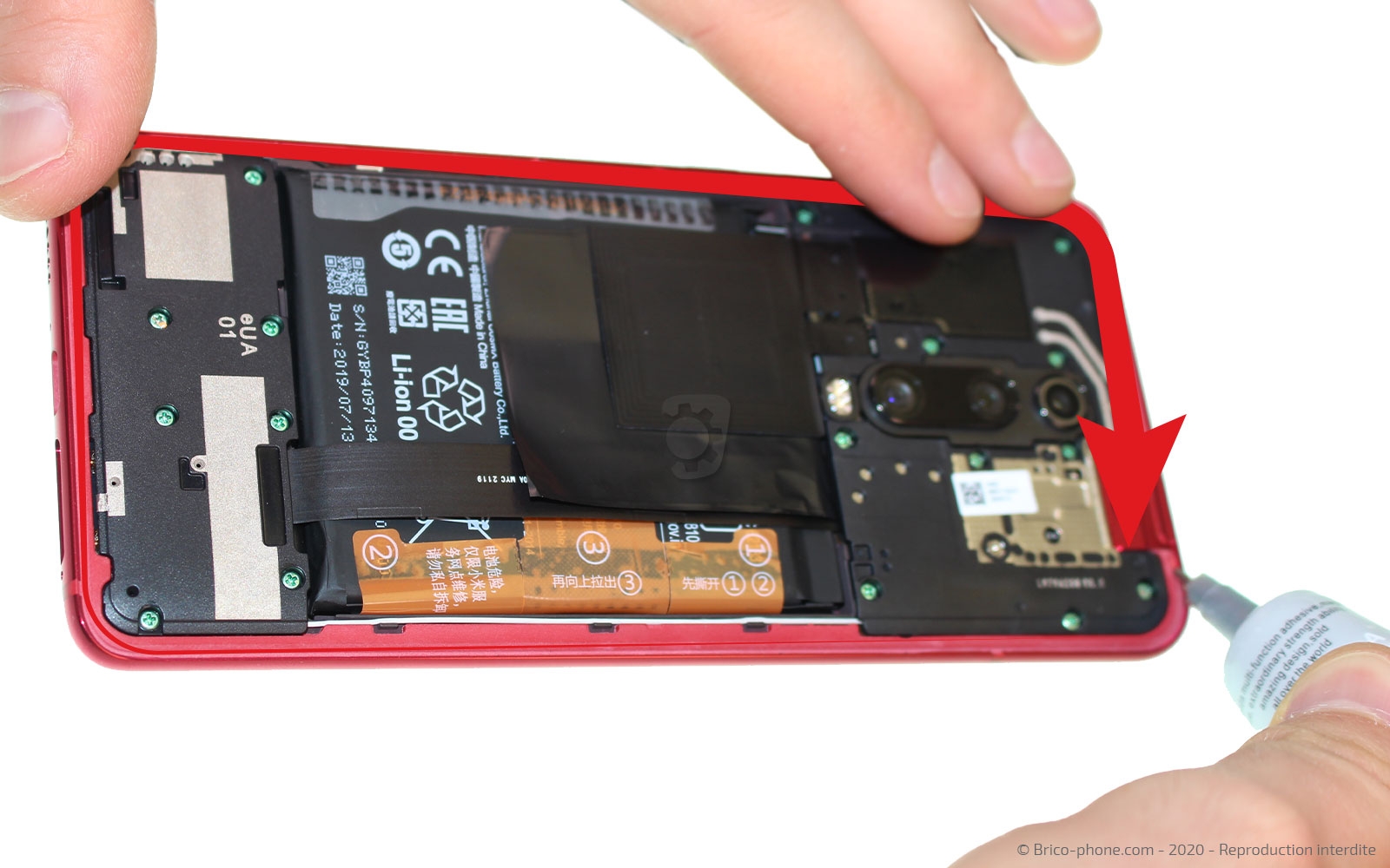 Changement de la vitre arrière sur Mi 9T - Mi 9T Pro photo 2