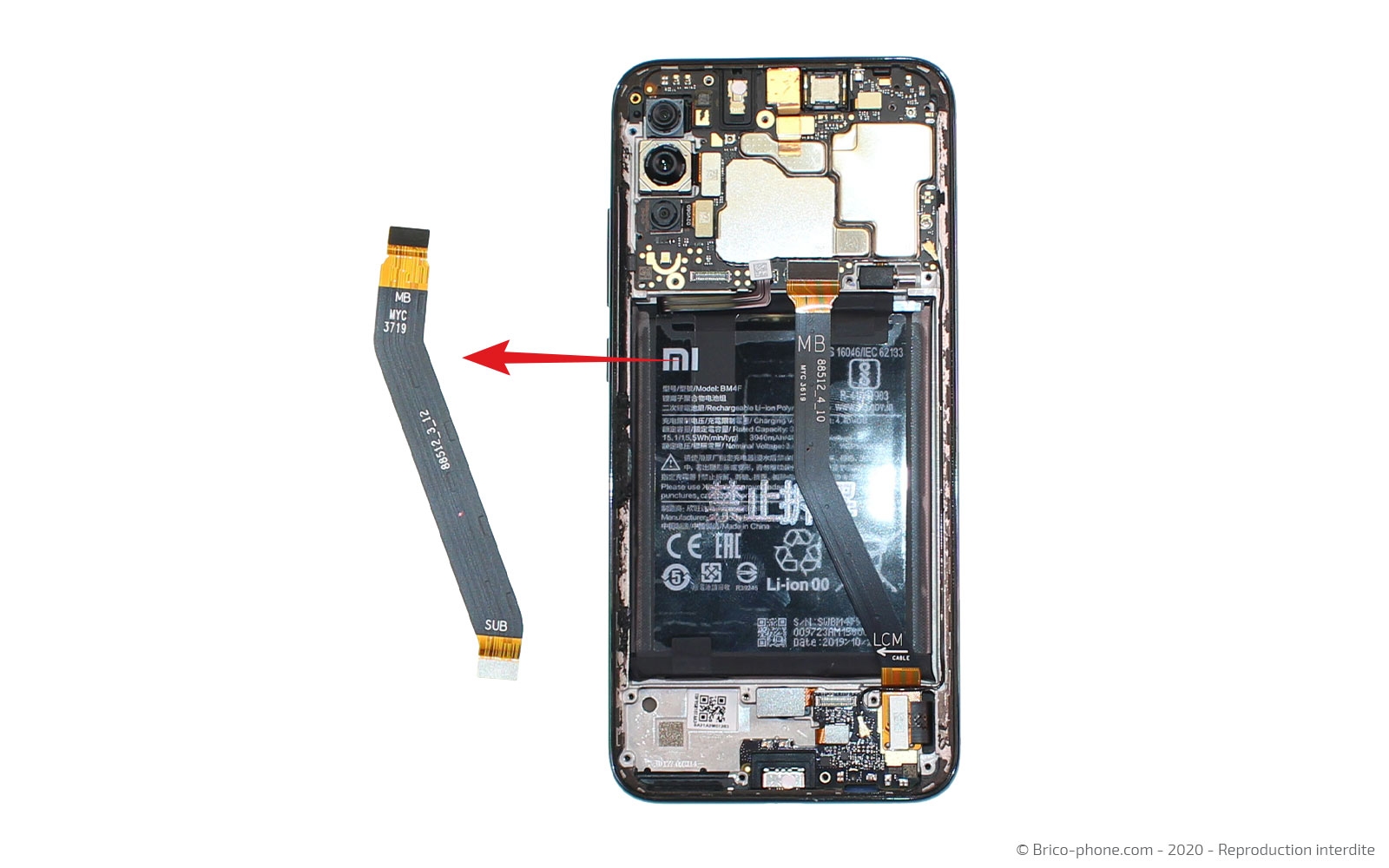 Changement de batterie sur Mi A3 photo 4