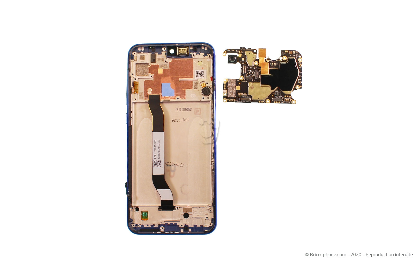 Changement du bloc écran sur châssis sur Redmi Note 8T photo 4