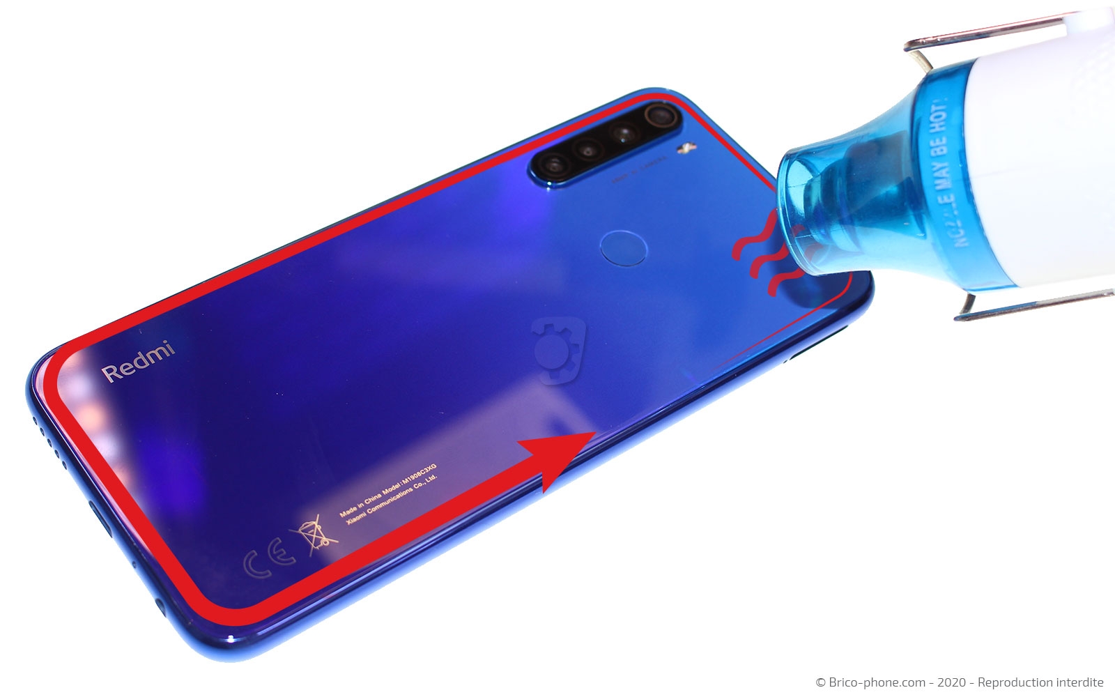 Changement de la vitre arrière sur Redmi Note 8T photo 2