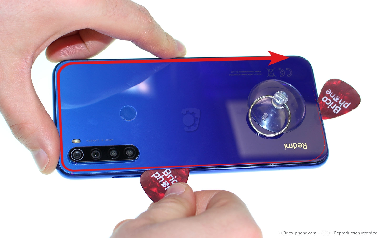 Changement de la vitre arrière sur Redmi Note 8T photo 3