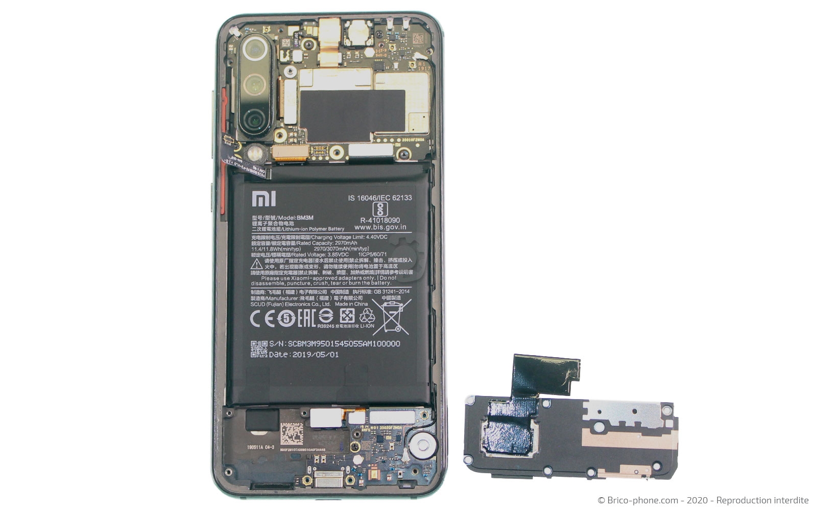 Démontage complet sur Mi 9 SE photo 3