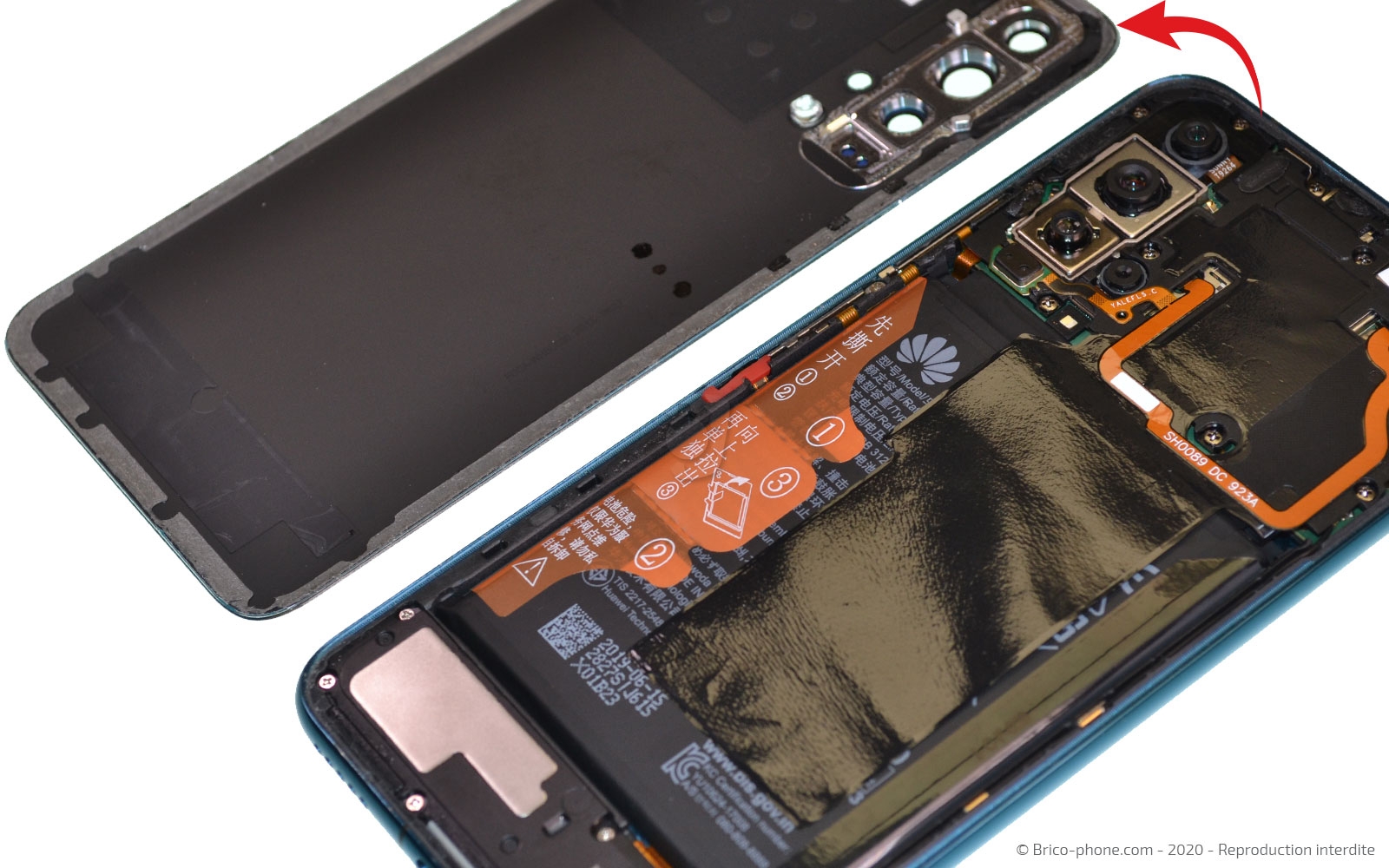 Changement du connecteur de charge sur Honor 20 Pro photo 4