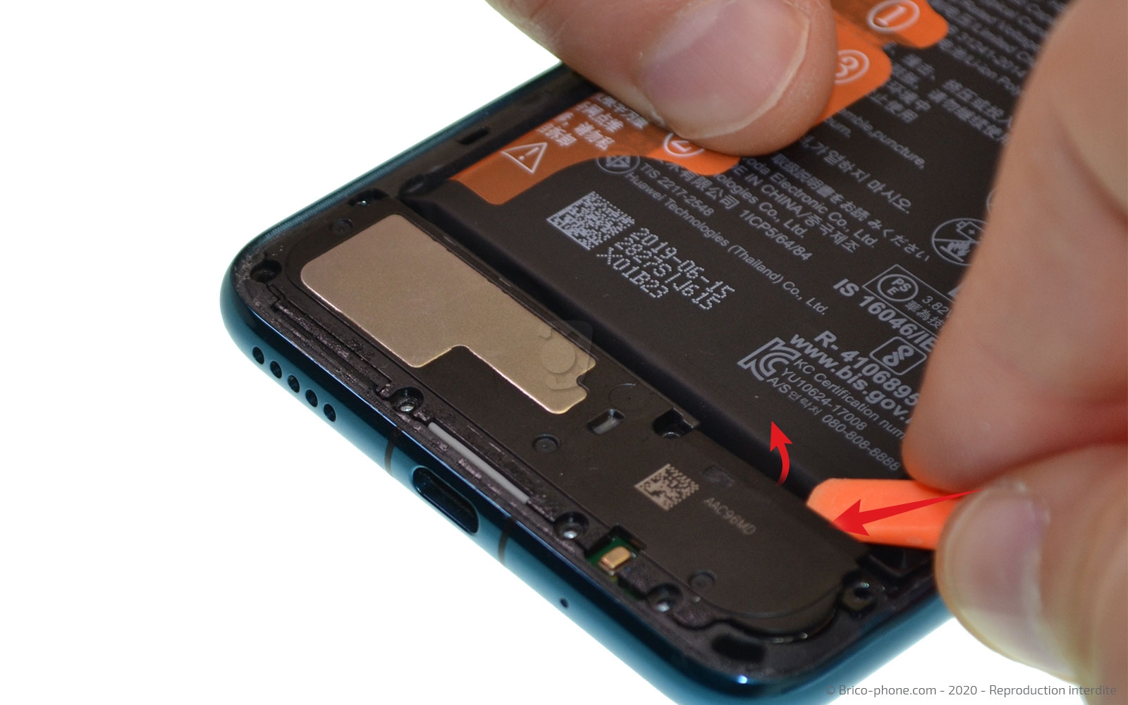 Changement du connecteur de charge sur Honor 20 Pro photo 2