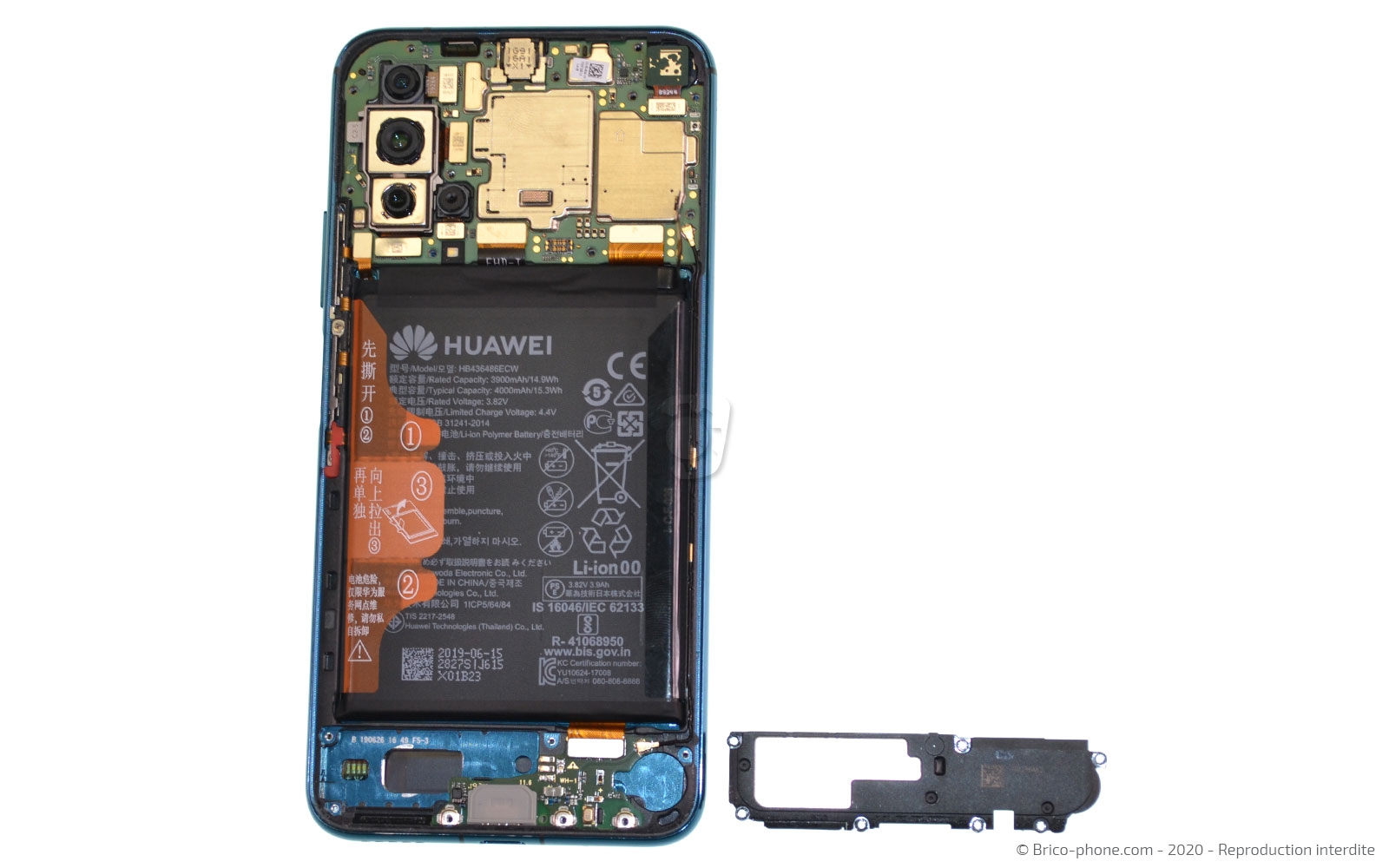 Changement du connecteur de charge sur Honor 20 Pro photo 3