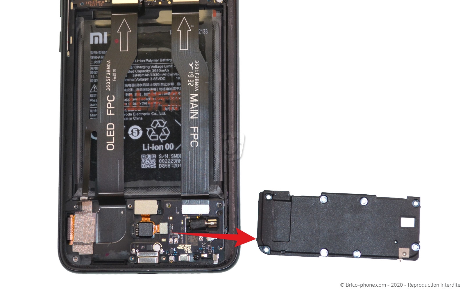 Changement de la batterie sur Mi 9 Lite photo 3