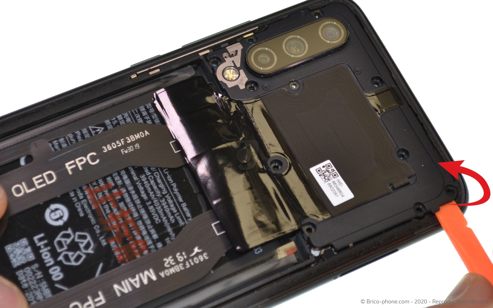 Changement de la batterie sur Mi 9 Lite photo 3