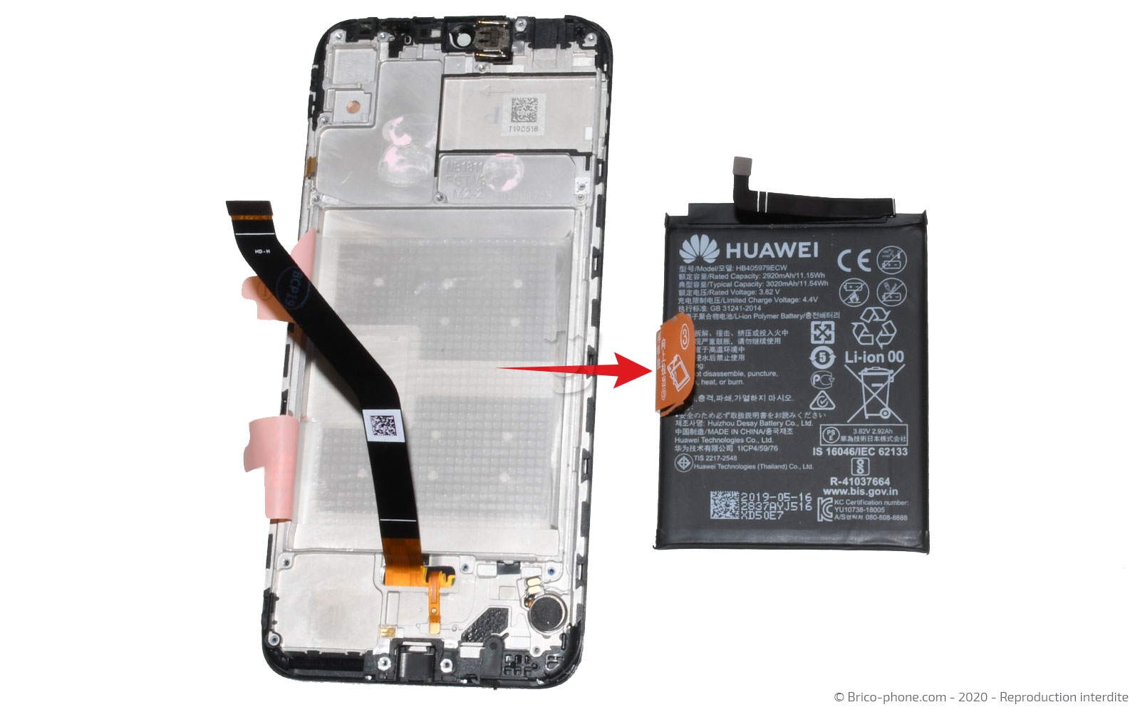 Démontage complet sur Y6 2019 photo 4