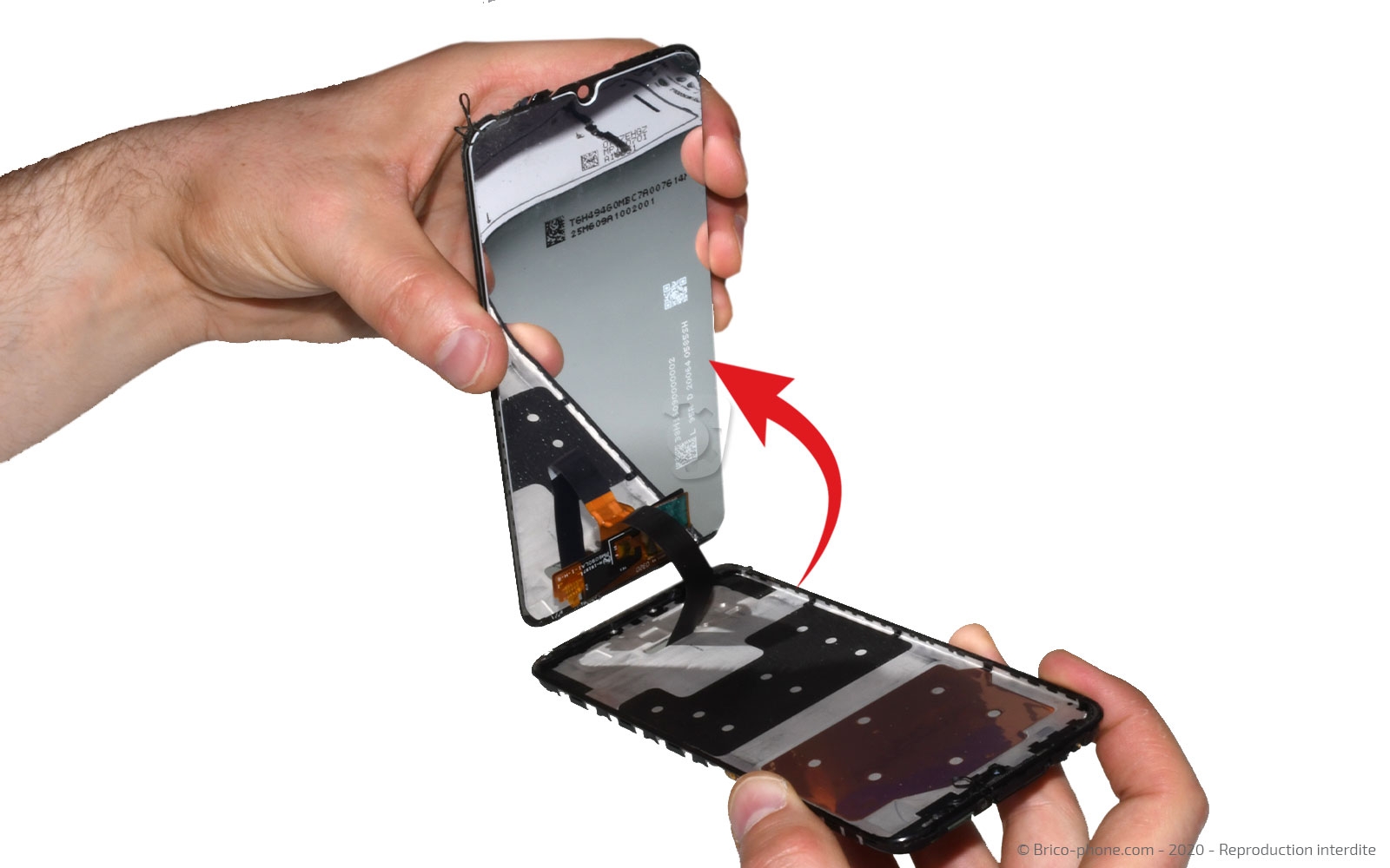 Changement d'écran (vitre + LCD) sur Y6 2019 photo 4