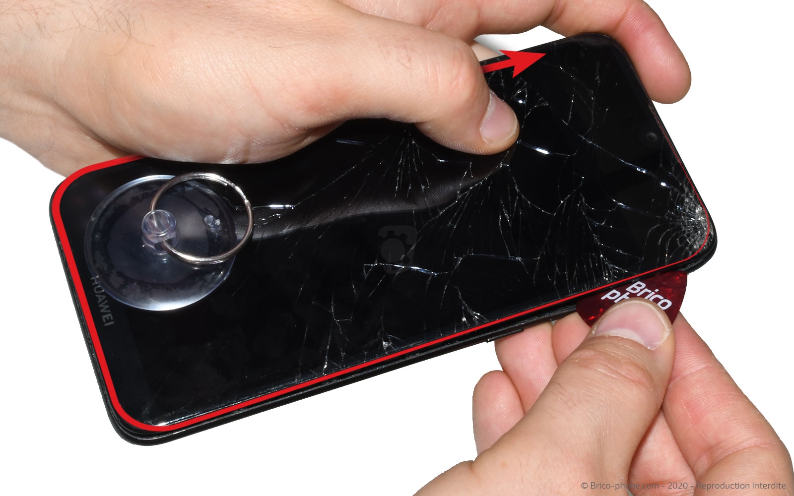 Changement d'écran (vitre + LCD) sur Y6 2019 photo 2