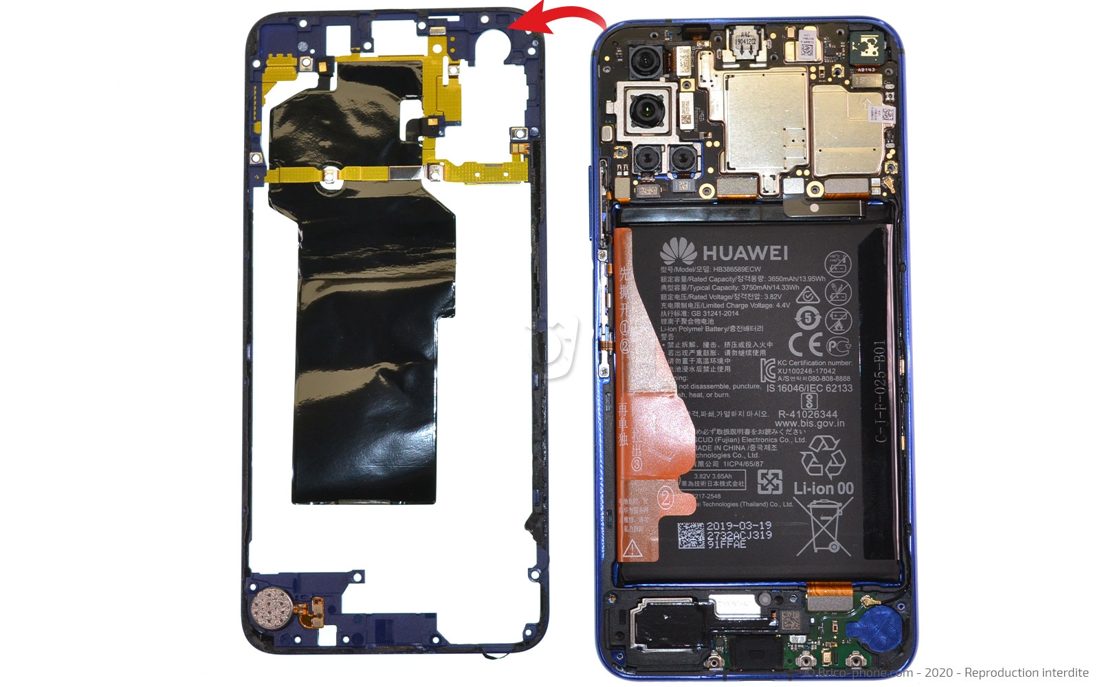 Changement du connecteur de charge sur Honor 20 photo 4