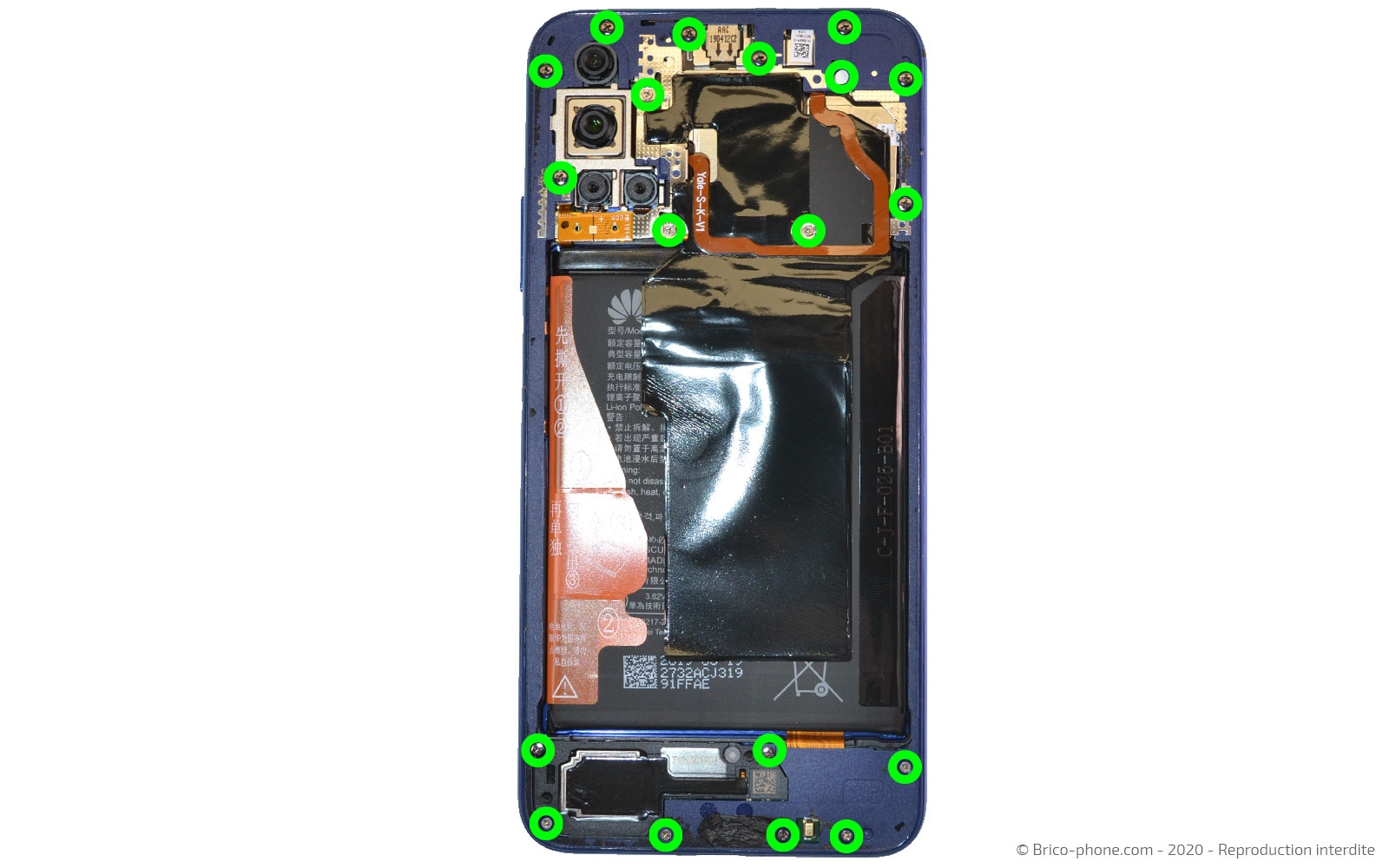 Changement d'écran (vitre + LCD) sur Honor 20 photo 1