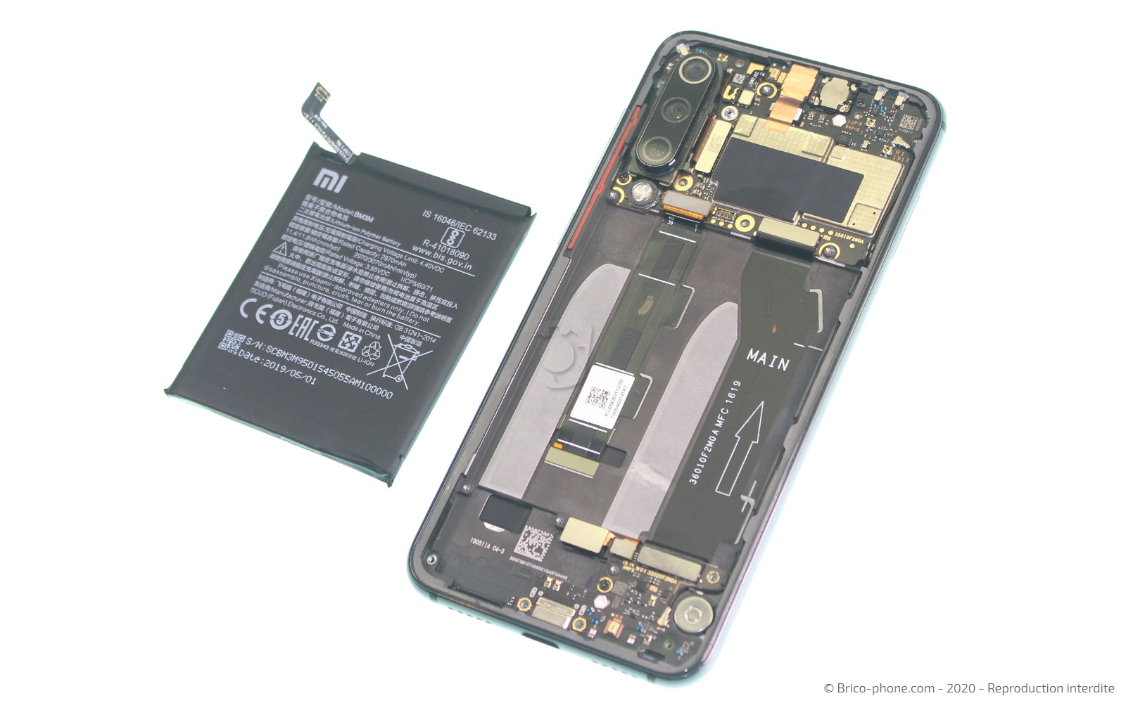 Changement de l'écran (vitre + Amoled) sur Mi 9 SE photo 4