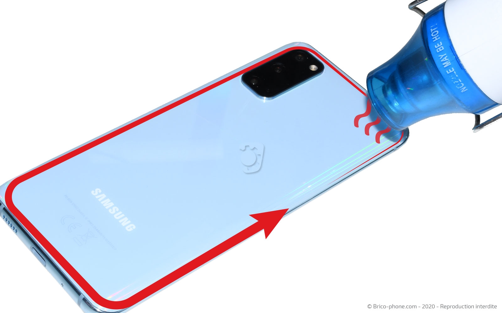 Changement de vitre arrière sur Galaxy S20 photo 2