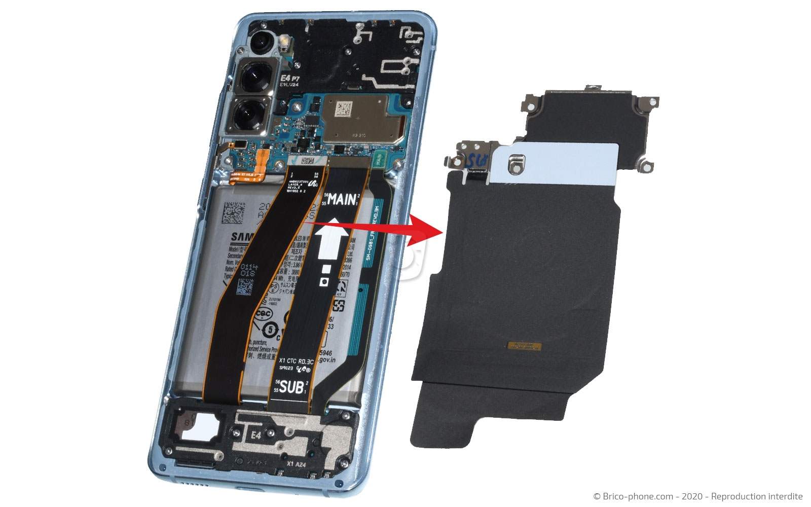 Changement du bloc écran  sur Galaxy S20 photo 4