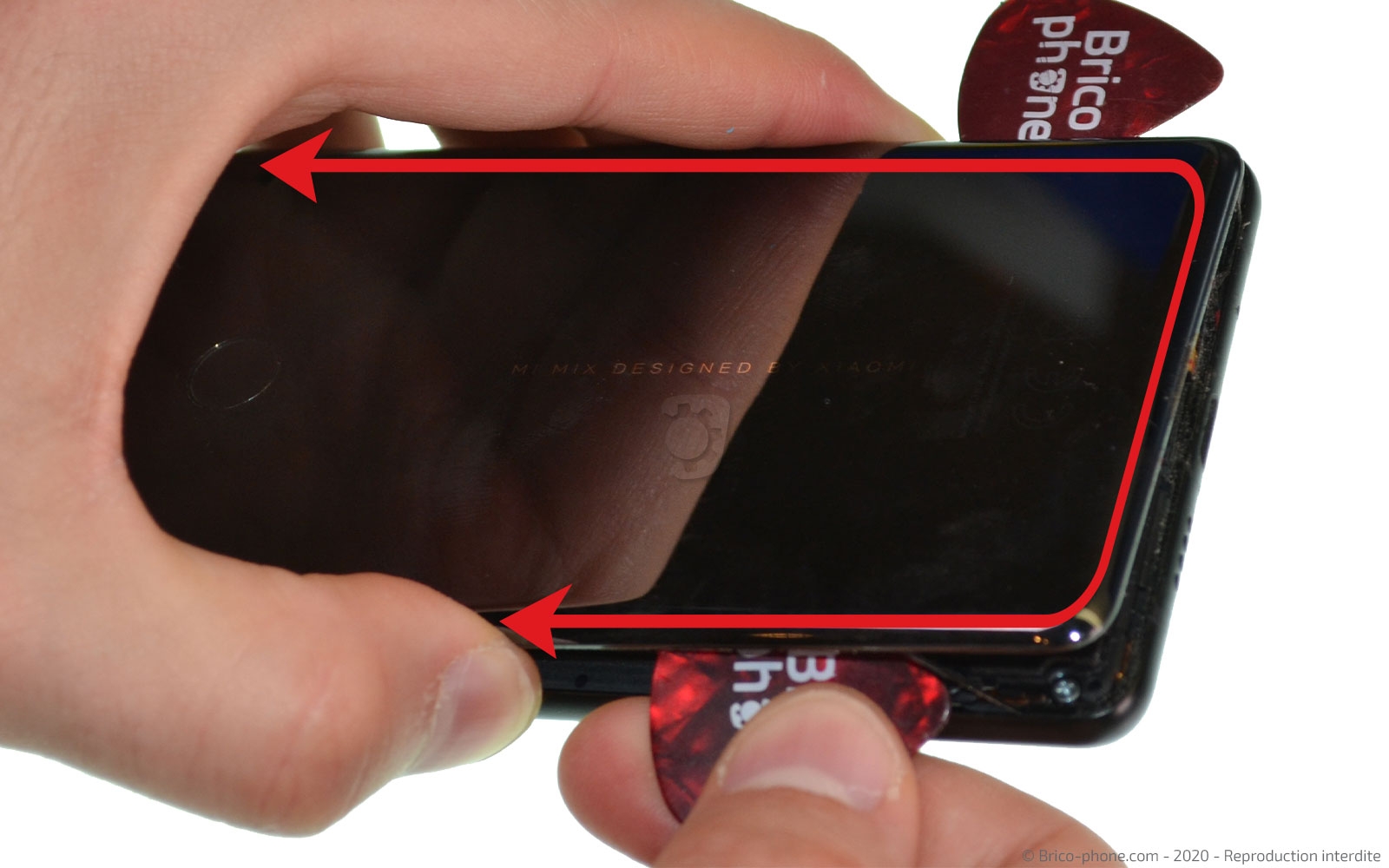 Changement de vitre arrière sur Mi Mix 2S photo 4