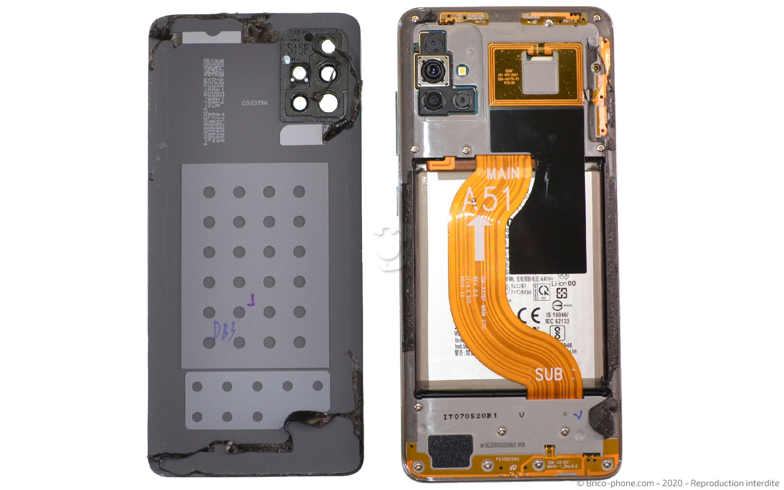 Démontage complet sur Galaxy A51 photo 4
