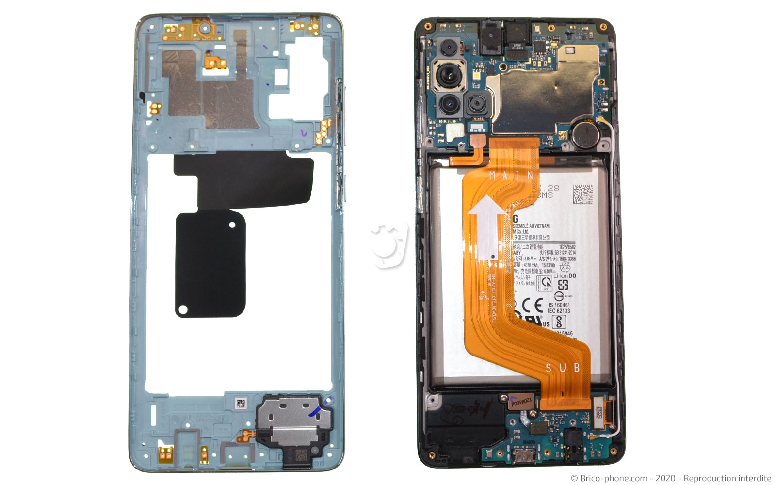 Démontage complet sur Galaxy A71 photo 4