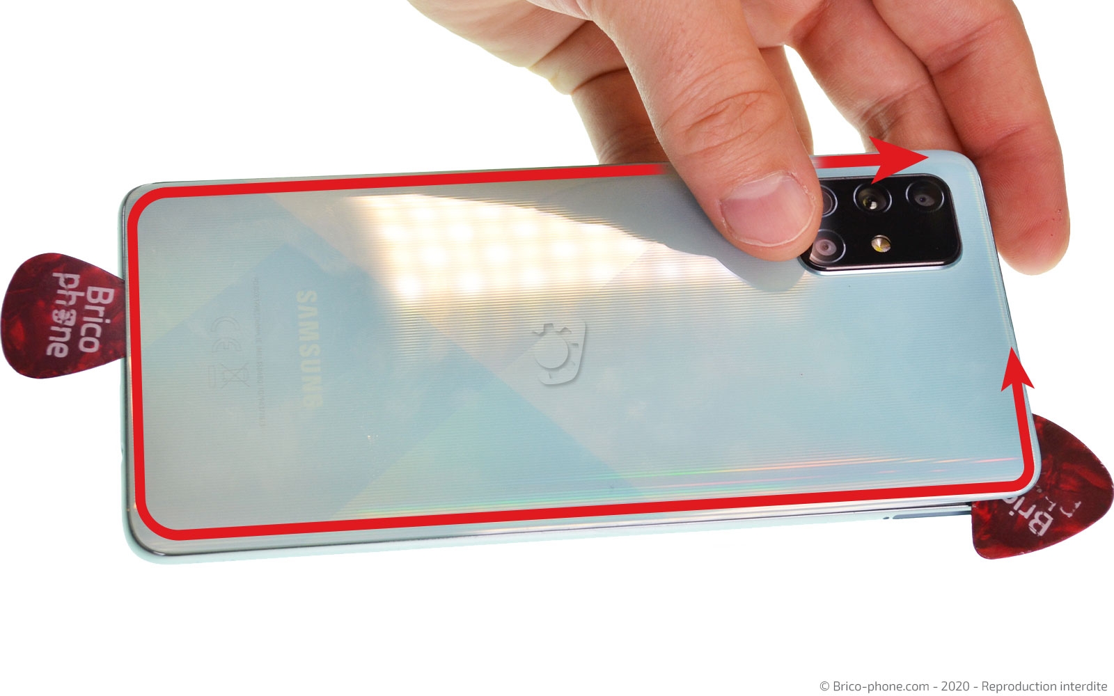 Changement du bloc écran sur Galaxy A71 photo 2