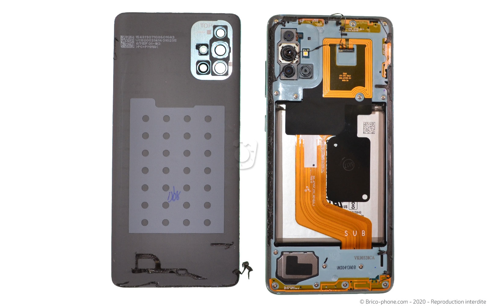 Changement du bloc écran sur Galaxy A71 photo 4