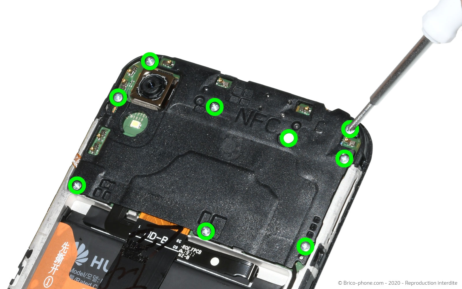 Changement de l'écran (vitre + LCD)  sur Y5 2019 photo 2