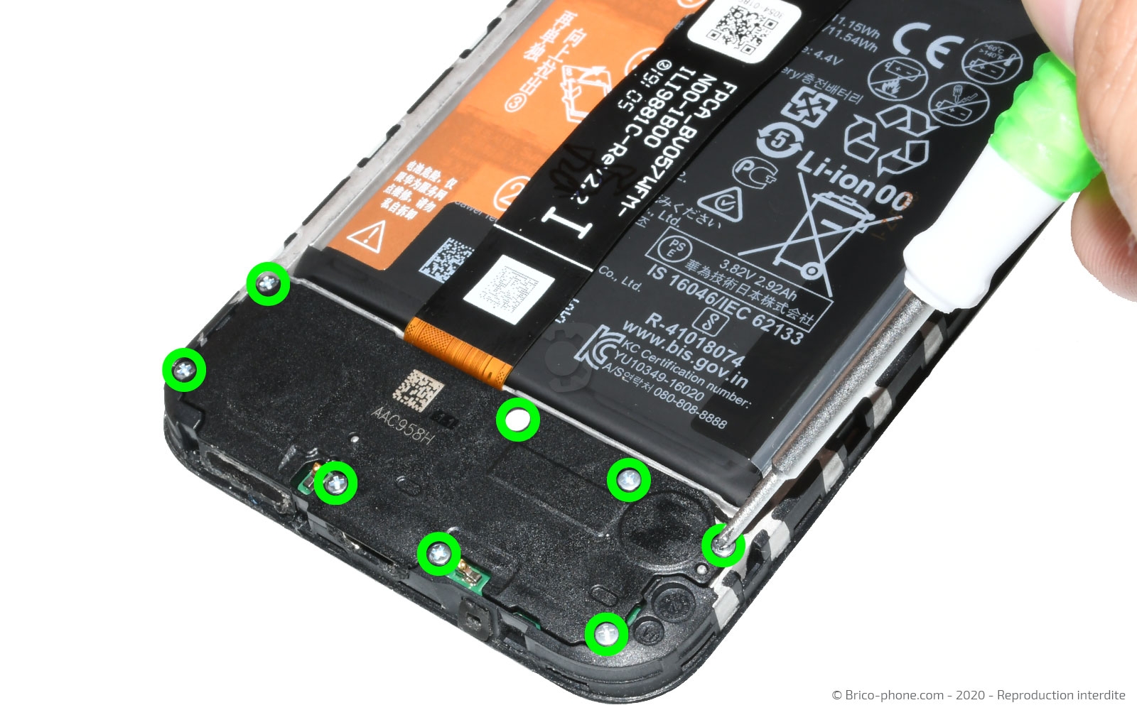 Changement du connecteur de charge sur Y5 2019 photo 1