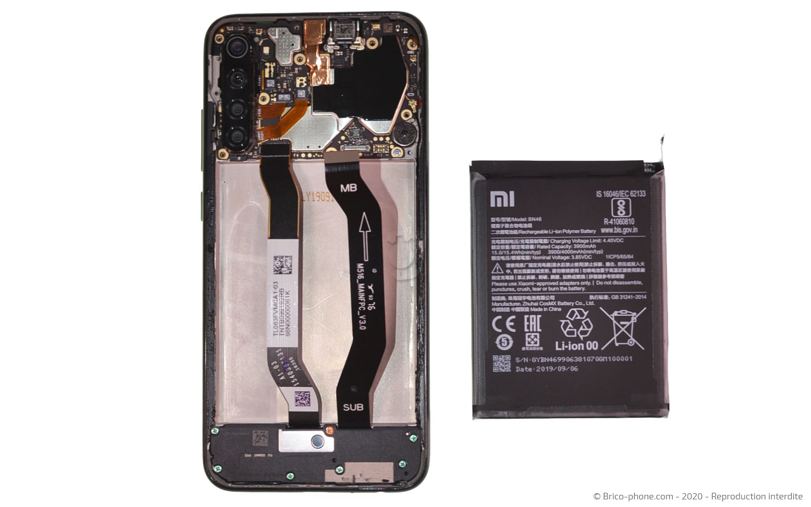 Changement de la batterie sur Redmi Note 8 photo 3