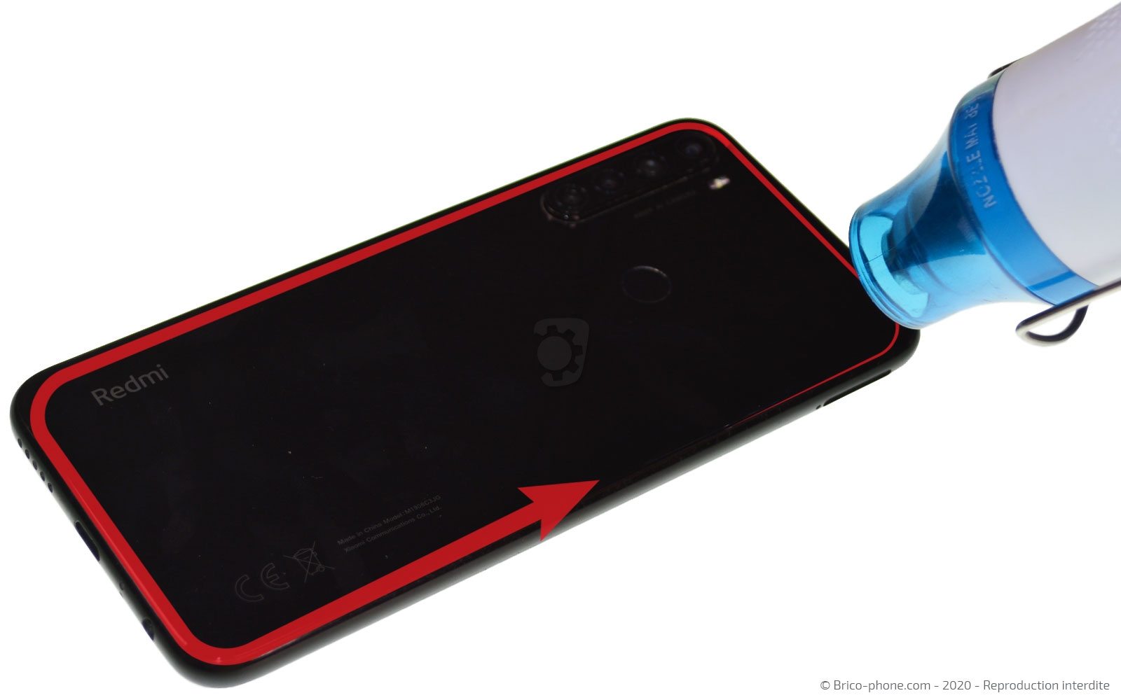 Changement de la vitre arrière  sur Redmi Note 8 photo 2