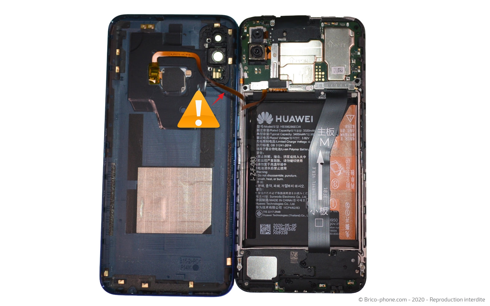 Changement du connecteur de charge sur P Smart 2020 photo 4