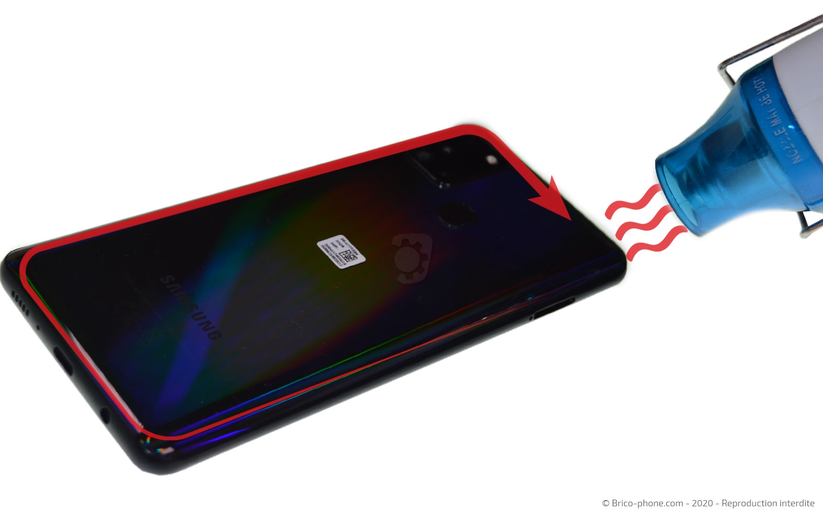 Changement du bloc écran sur Galaxy A21s photo 2